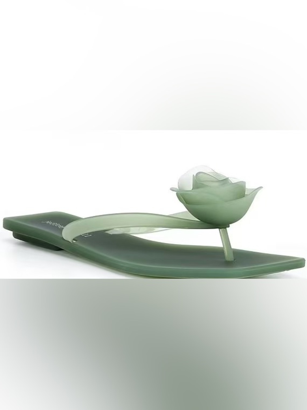 New Jeffrey Campbell Sweeten Flip Flop GREEN MATTE Sz 8